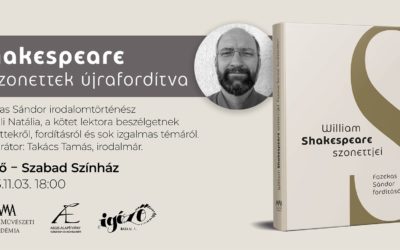Szabad Színház –   Shakespeare szonettek újrafordítva- 2023.11.03-én 18.00 órakor