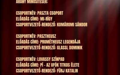 Országos Diákszínjátszó Találkozó Regionális döntő: Bázis csoportunk arany minősítést kapott!