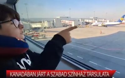 Szerencsésen hazaérve a Fehérvár Televízió kamerái előtt csomgoltunk ki, mert november 4- én, a Nemzeti Gyásznapon újra az Igézőben látható majd a Kanadát megjárt három Erdődi
